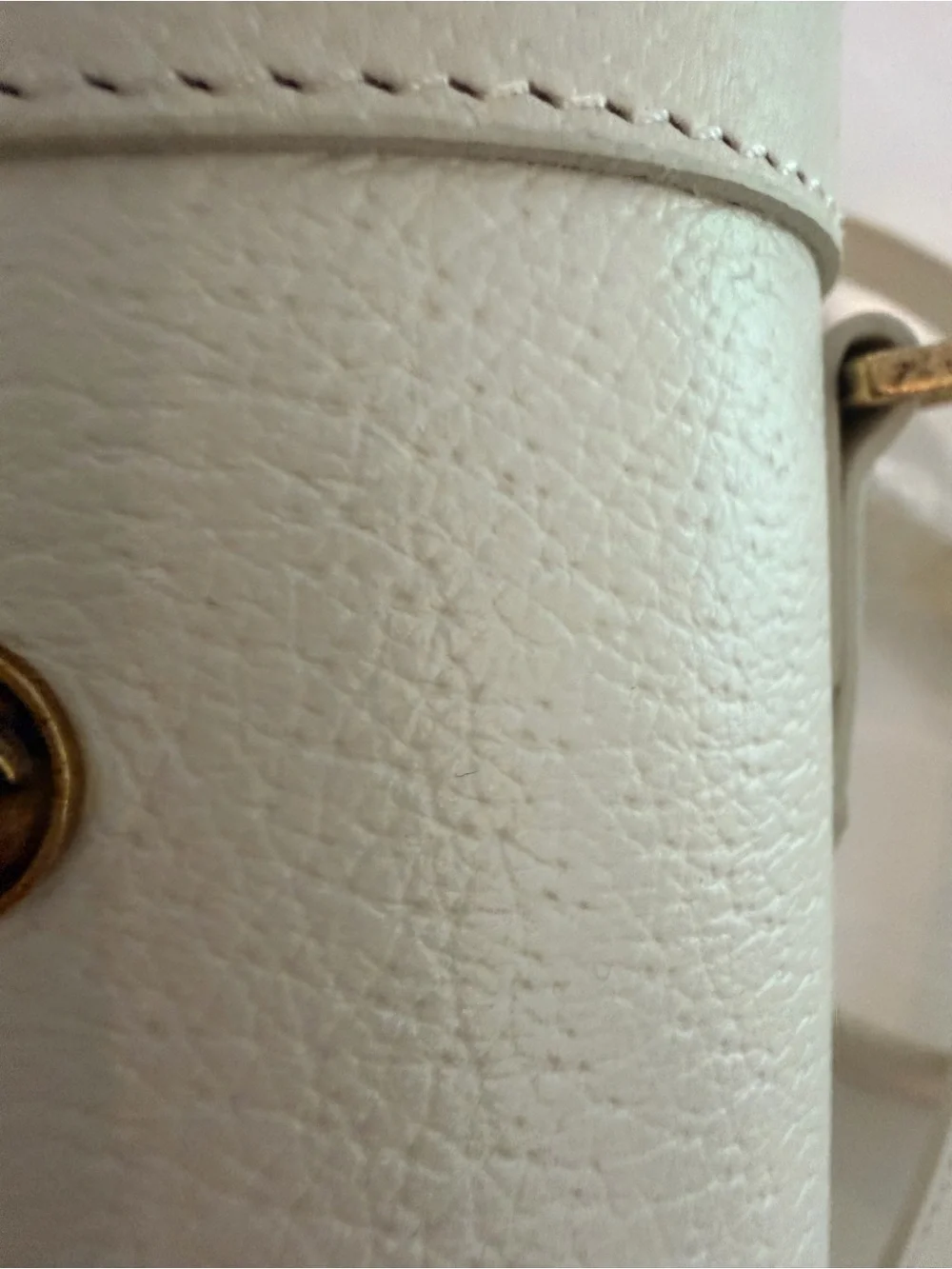 Versace cream leather